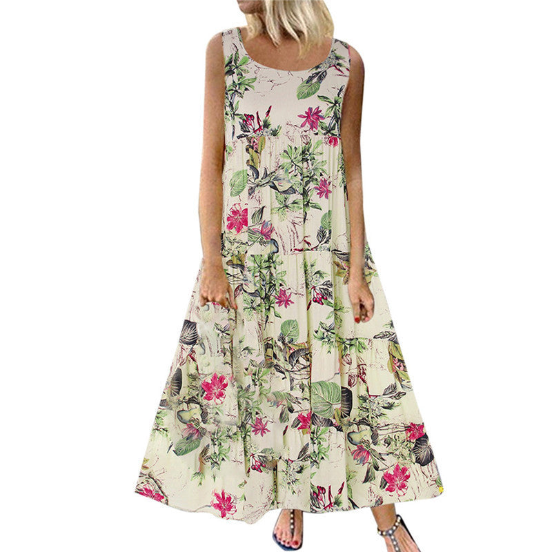Floral Sleeveless Maxi Dress