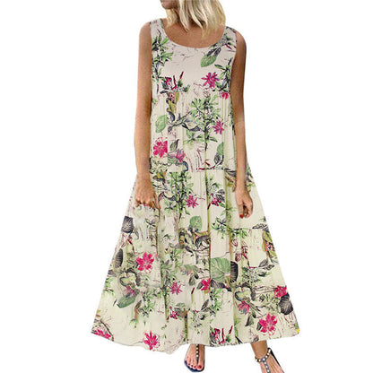 Floral Sleeveless Maxi Dress