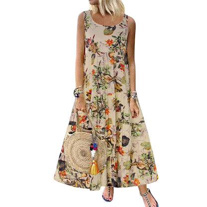 Floral Sleeveless Maxi Dress