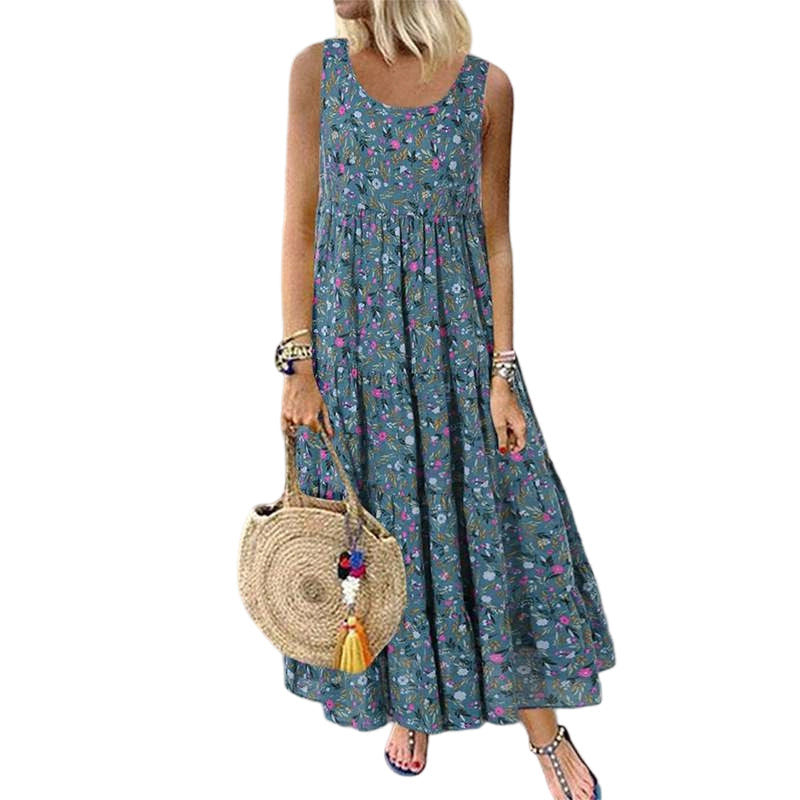 Floral Sleeveless Maxi Dress