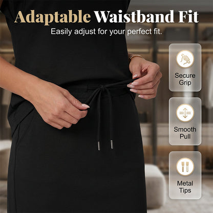 Modern Sleeveless Top and Drawstring Skirt Outfit Set