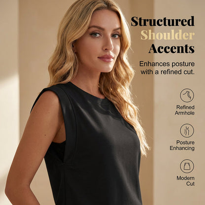 Modern Sleeveless Top and Drawstring Skirt Outfit Set