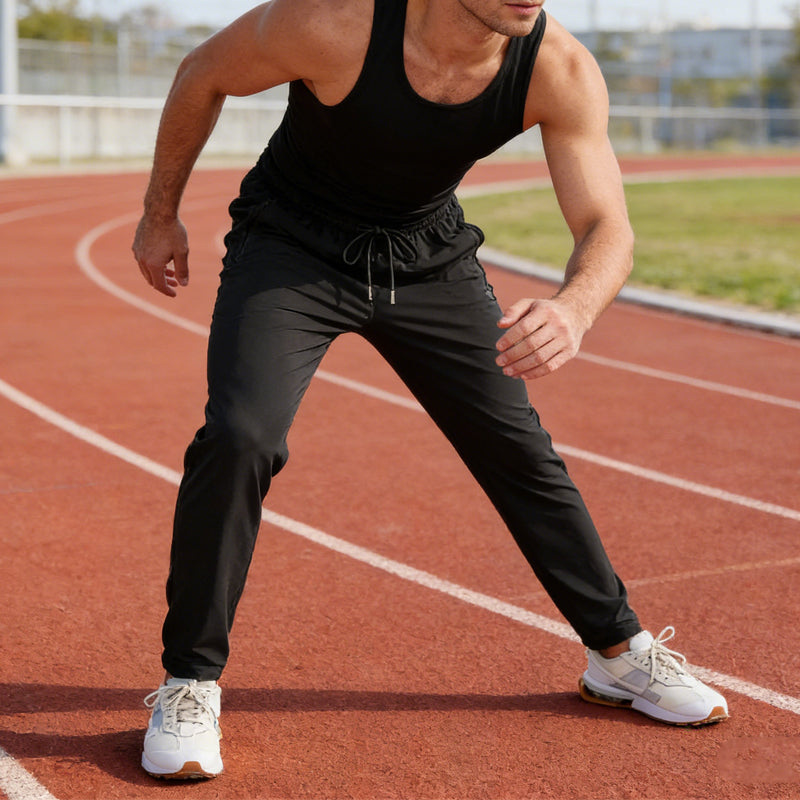 Men's Lightweight Athletic Pants with Zipper Pockets