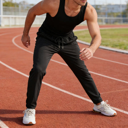 Men's Lightweight Athletic Pants with Zipper Pockets
