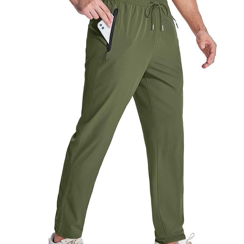Men's Lightweight Athletic Pants with Zipper Pockets