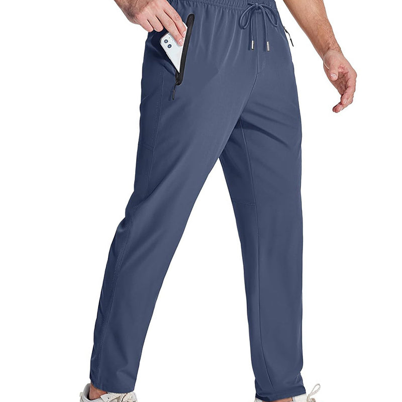 Men's Lightweight Athletic Pants with Zipper Pockets