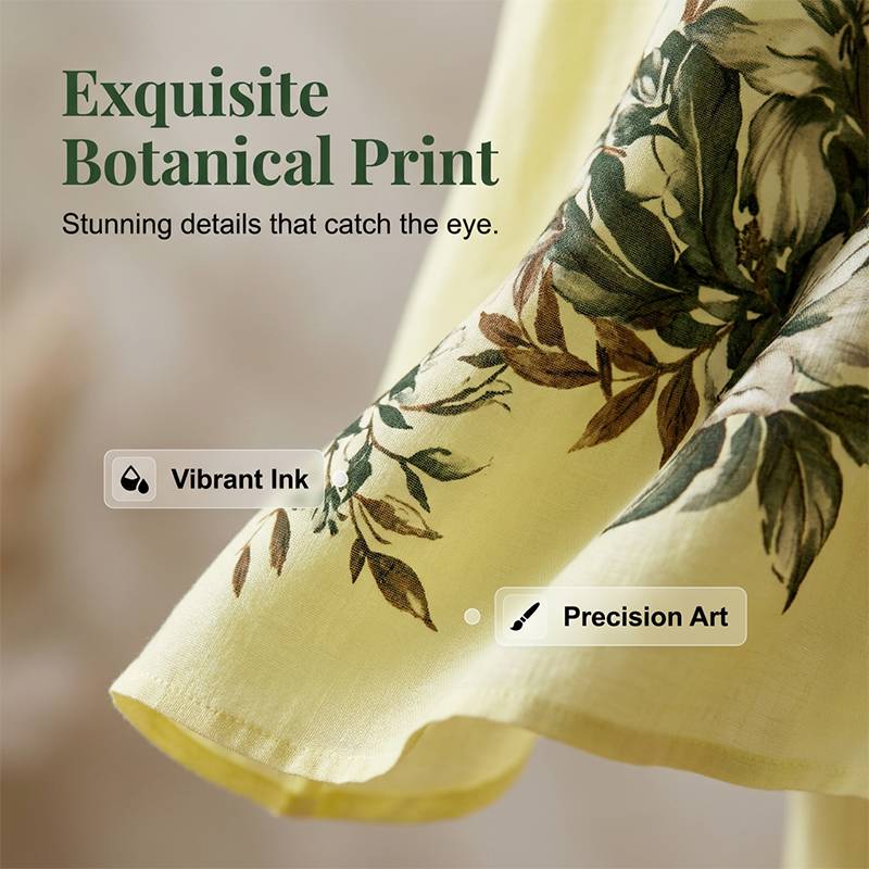 Artistic Floral Print Button-Down Set