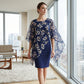 🎁2026 New Arrivals 50% OFF💥Women's Elegant Floral Print Overlay & Dress Set👗