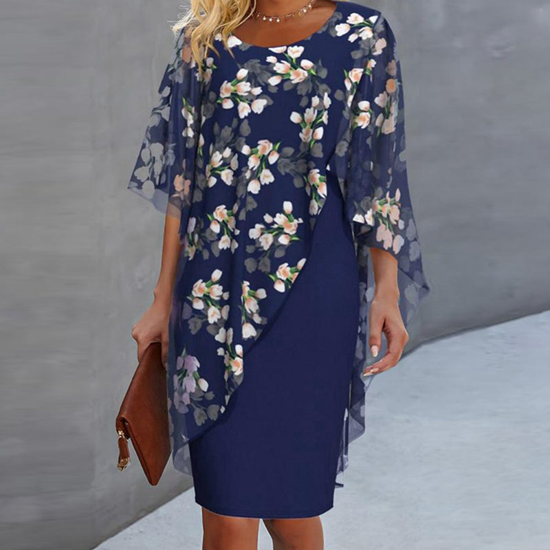 🎁2026 New Arrivals 50% OFF💥Women's Elegant Floral Print Overlay & Dress Set👗