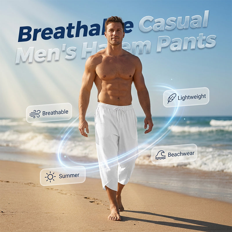 Men's Casual Harem Capri Pants