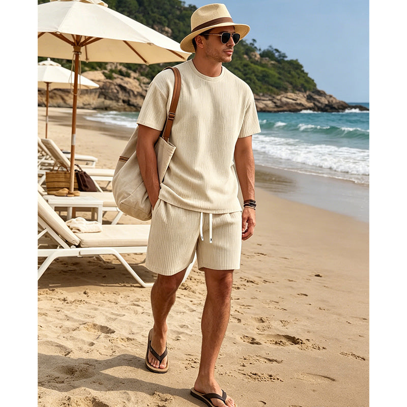 Men's Summer Casual T-Shirt & Shorts Set