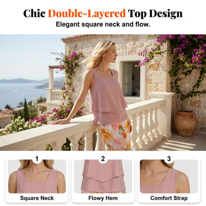 Women's Summer Floral Print 2-Piece Set