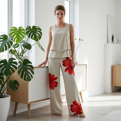 Women's Summer Floral Print 2-Piece Set