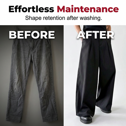 👖 40% OFF ! ⏳ Men's Classic Fit Wide-Leg Suit Trousers – Tailored cut, breathable fabric & perfect for work, weddings or formal events ✨