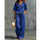 Women's Linen V-Neck Two-Piece Set