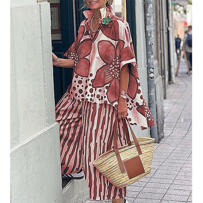 Women's Print Top & Pants 2-Piece Set