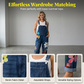 Women's Floral Print Denim Overalls