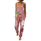 Women's Floral Print Denim Overalls