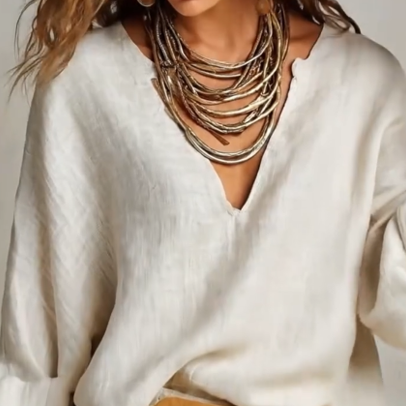 👚 50% OFF NOW! 🍁 Chic Women's V-Neck Top & Wide-Leg Pants Set – One outfit, zero styling stress – Soft, breathable & perfect for work or weekend – effortless elegance 👖