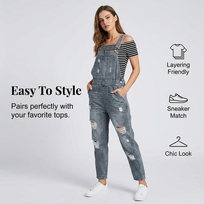 Women's Casual Distressed Denim Jumpsuit【BUY 2 GET FREE SHIPPING】