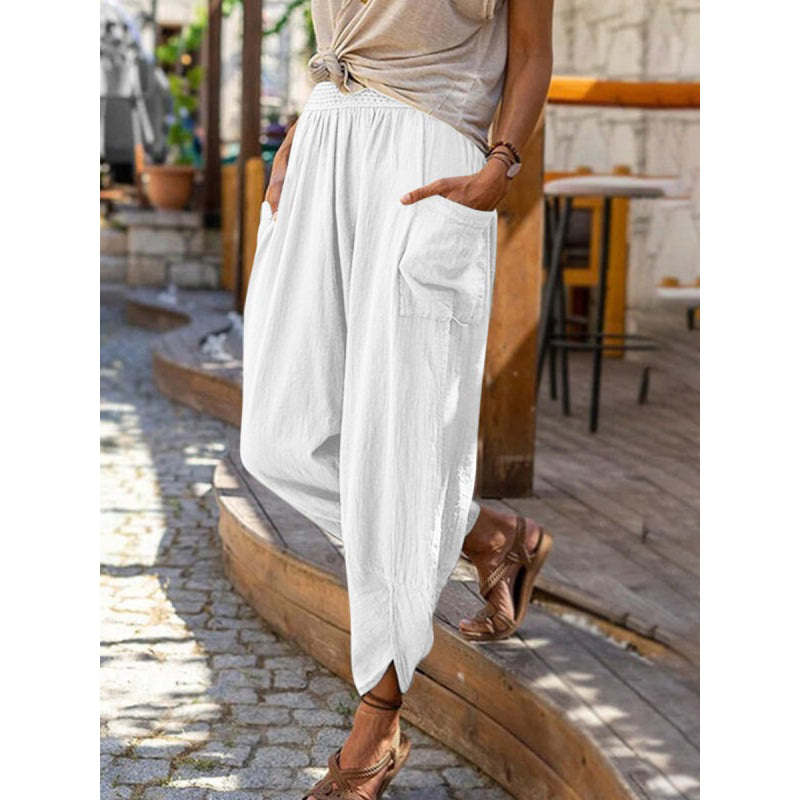 Women's Casual Linen Blend Harem Pants