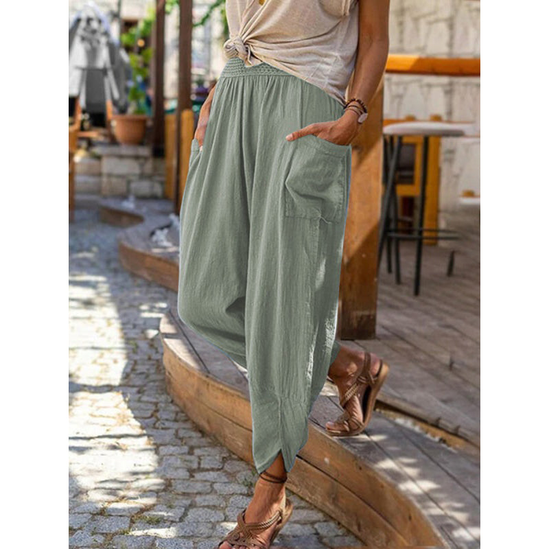 Women's Casual Linen Blend Harem Pants