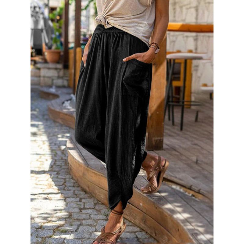 Women's Casual Linen Blend Harem Pants