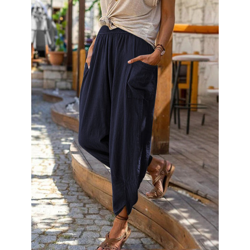 Women's Casual Linen Blend Harem Pants