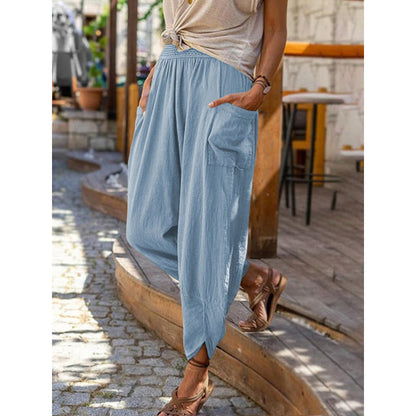 Women's Casual Linen Blend Harem Pants