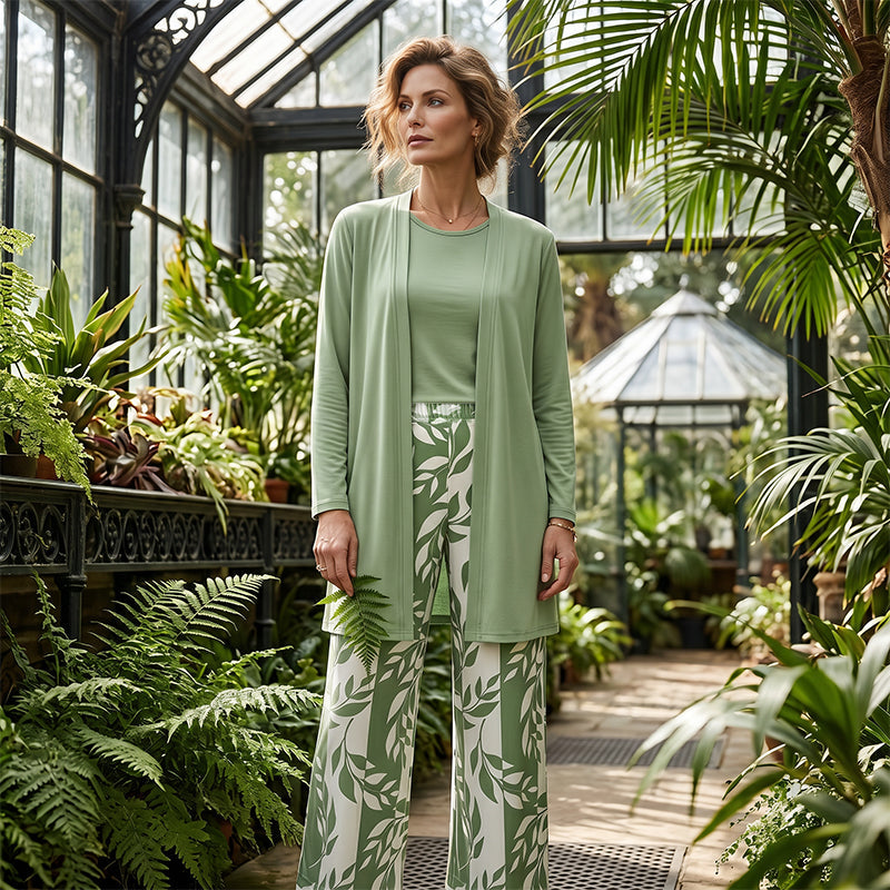 Women's Floral Print Long Sleeve & Pants Set