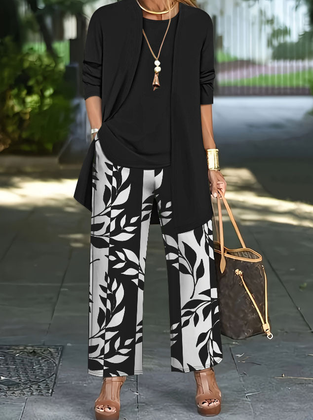 Women's Floral Print Long Sleeve & Pants Set