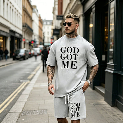 Men's Casual Top & Shorts Set