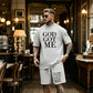 Men's Casual Top & Shorts Set