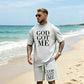 Men's Casual Top & Shorts Set