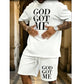 Men's Casual Top & Shorts Set