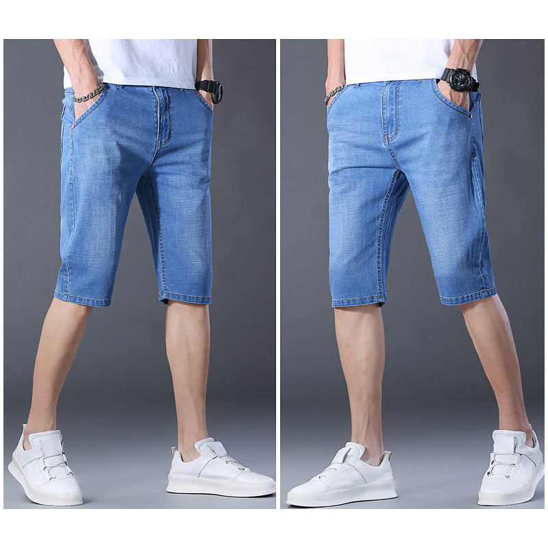 Men's Breathable Stretch Denim Shorts