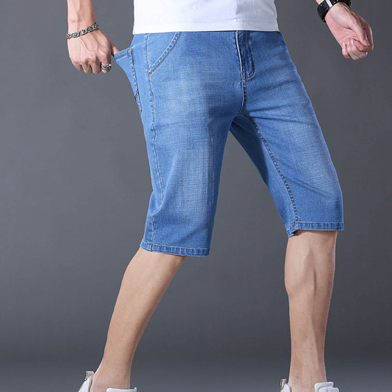 Men's Breathable Stretch Denim Shorts