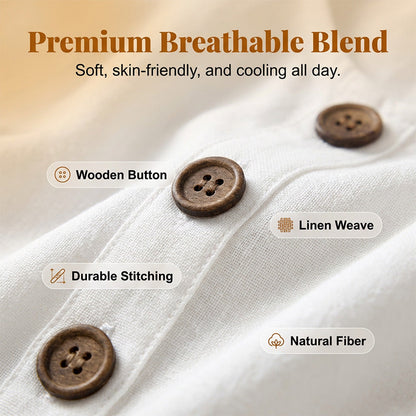 🌸Women's Solid Color U-Neck Sleeveless Cotton Linen Dress - Lightweight, Breezy & Ridiculously Comfy 💛