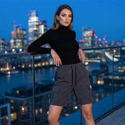 👖40% OFF！✨Women's Elastic Waist Drawstring Cargo Shorts