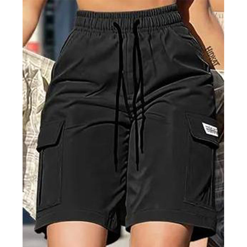 👖40% OFF！✨Women's Elastic Waist Drawstring Cargo Shorts