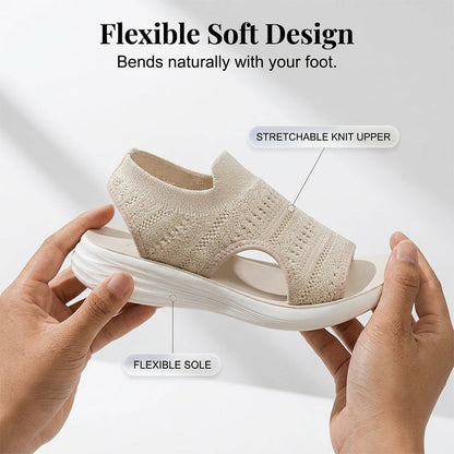 Women's Breathable Knit Platform Sandals