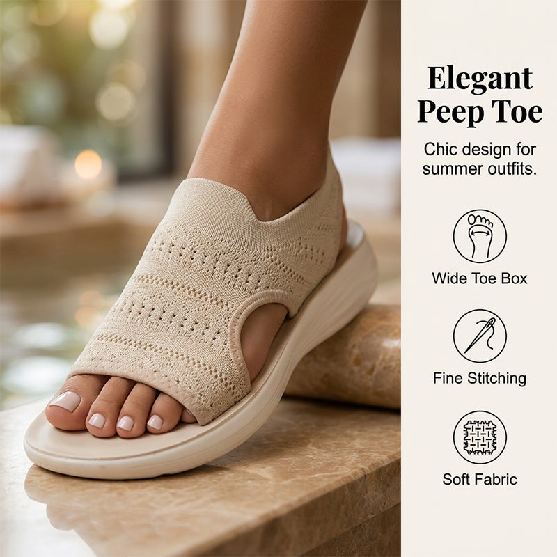 Women's Breathable Knit Platform Sandals
