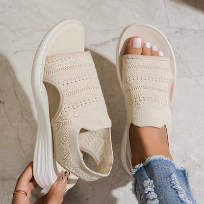 Women's Breathable Knit Platform Sandals