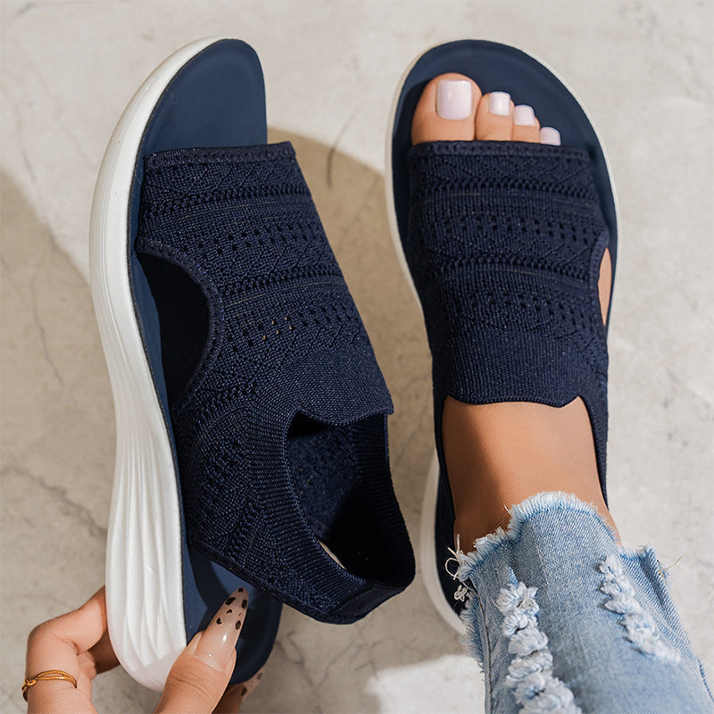 Women's Breathable Knit Platform Sandals