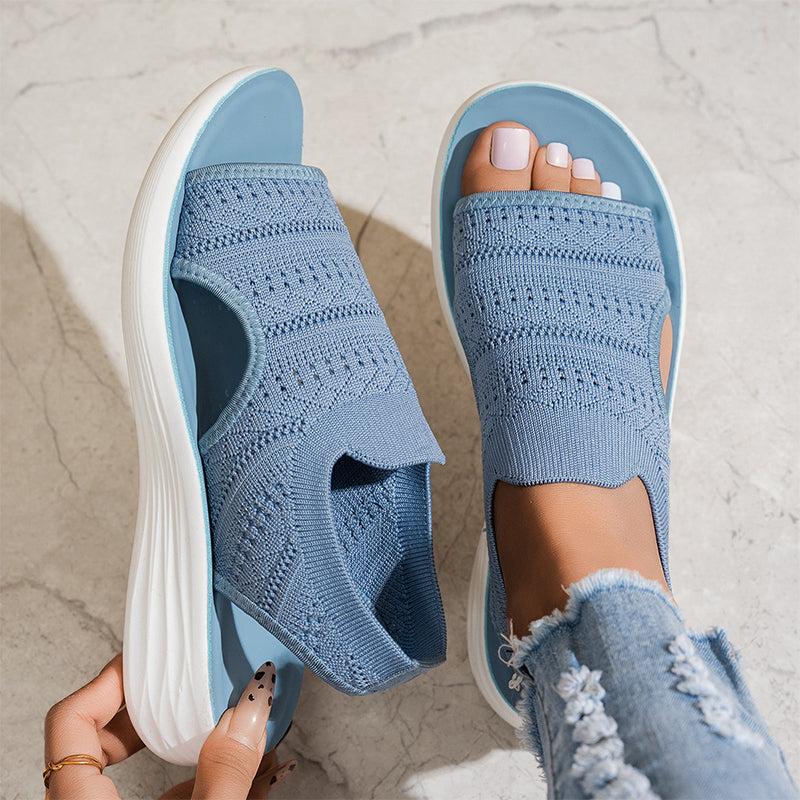 Women's Breathable Knit Platform Sandals