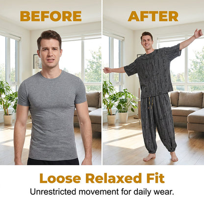 Men's Casual T-Shirt and Harem Pants Set
