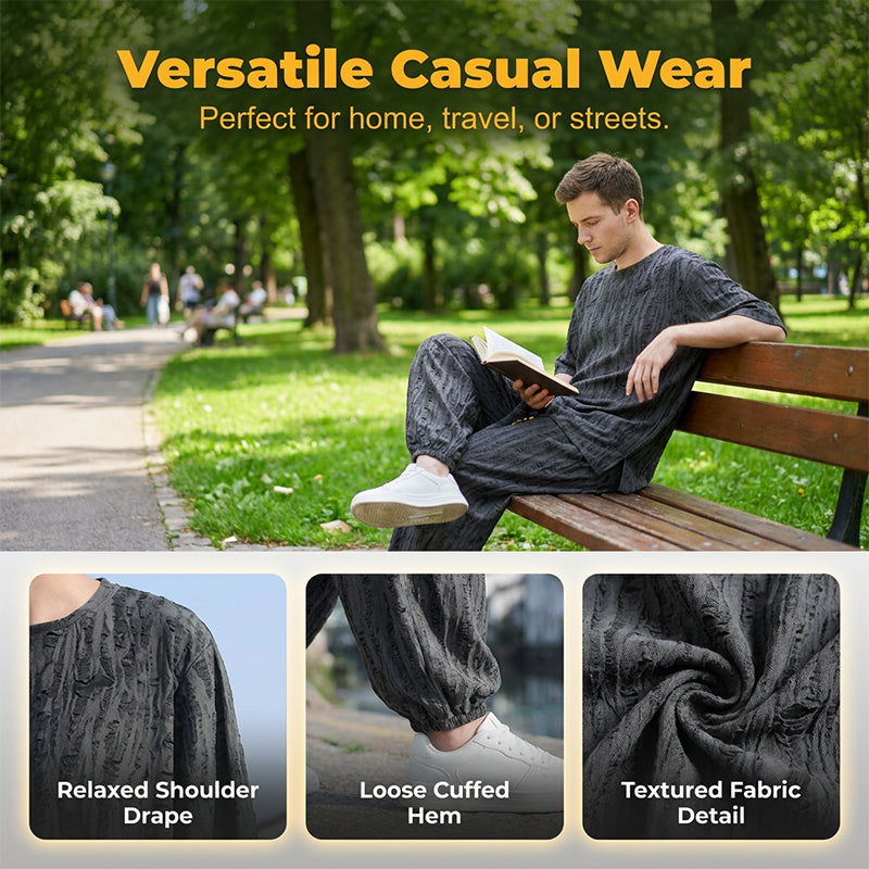 Men's Casual T-Shirt and Harem Pants Set