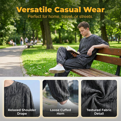 Men's Casual T-Shirt and Harem Pants Set