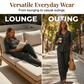 Women's Ruffled-Sleeve Top & Wide-Leg Pants Set