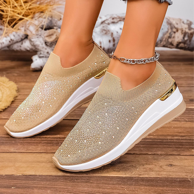👟Women's Rhinestone Butterfly Slip-On Sneakers - Sparkle With Every Step ✨